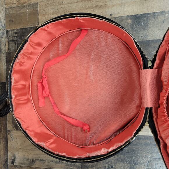 John Robert Powers Model Agency Round Suitcase Luggage Makeup Travel Bag Hat Box - Picture 15 of 16